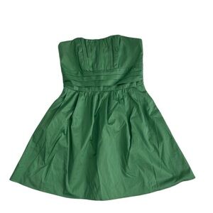 DAVI’S BRIDAL Green Strapless Bridesmaids Ruched A-line Mini Dress Size 8